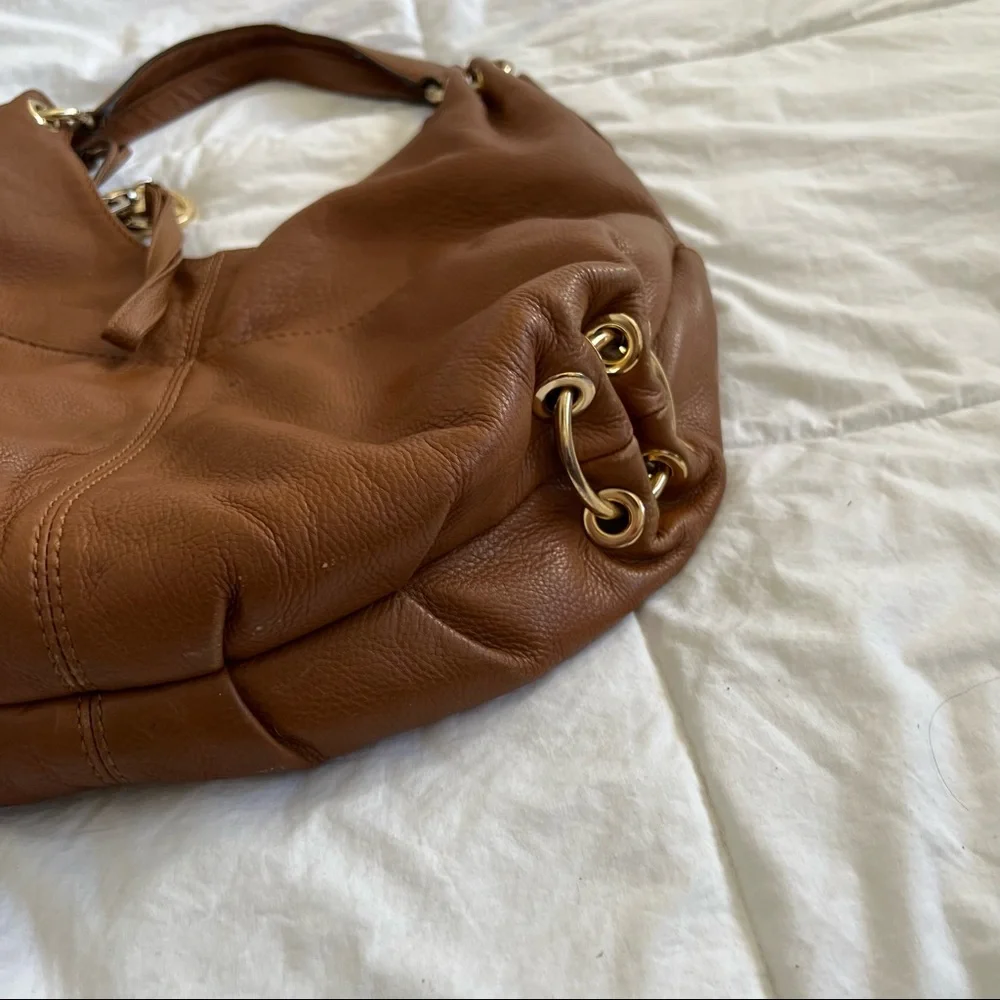 MICHAEL KORS | brown leather hobo
